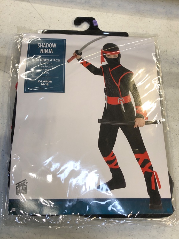 Photo 2 of Amscan Shadow Ninja Children's Costume, Extra-Large