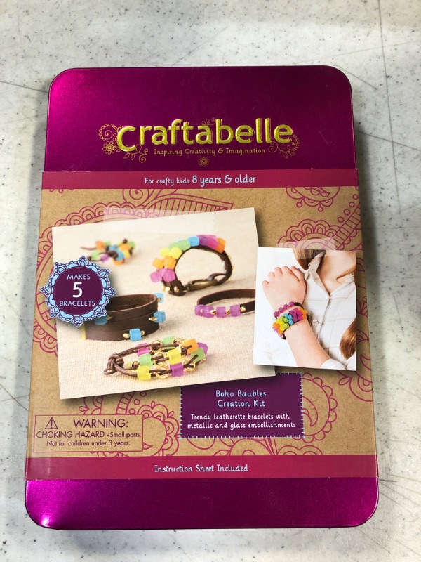 Photo 2 of Craftabelle – Boho Baubles Creation Kit – Bracelet Making Kit – 101pc Jewelry Set with Beads – DIY Jewelry Kits for Kids Aged 8 Years +-- Factory Seal