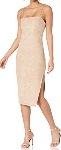 Photo 1 of 4SI3NNA Women's Soren Square Neck Sleeveless Bodycon Midi Dress, Size Small
