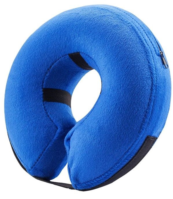 Photo 1 of BENCMATE Protective Inflatable Collar for Dogs and Cats - Soft Pet Recovery Collar Does Not Block Vision E-Collar (Large, Blue)
