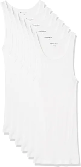 Photo 1 of Amazon Essentials Men's Tank Undershirts, Pack of 6 2XL
