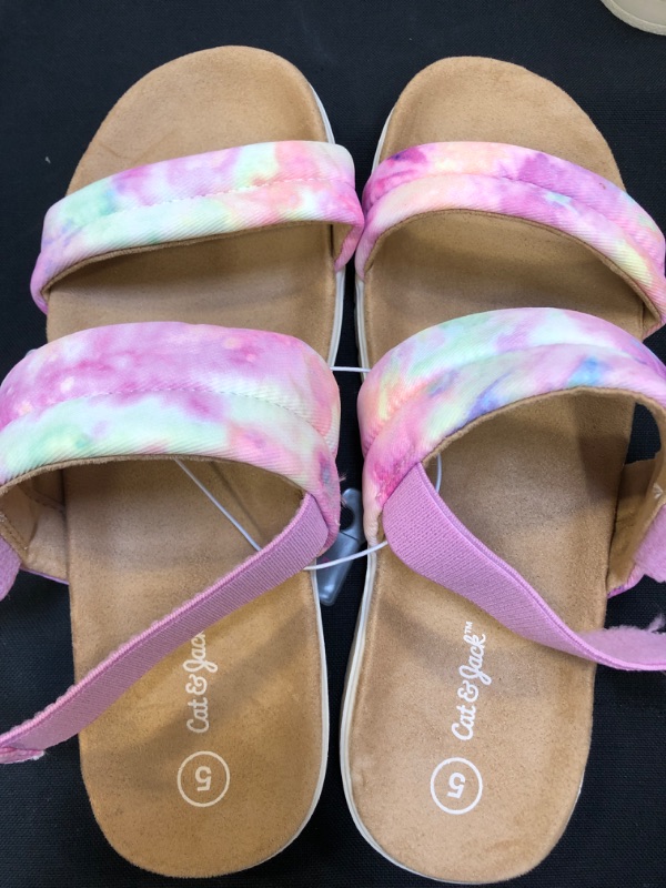 Photo 1 of GIRLS TIE DYE PURPLE SANDALS SIZE 5 