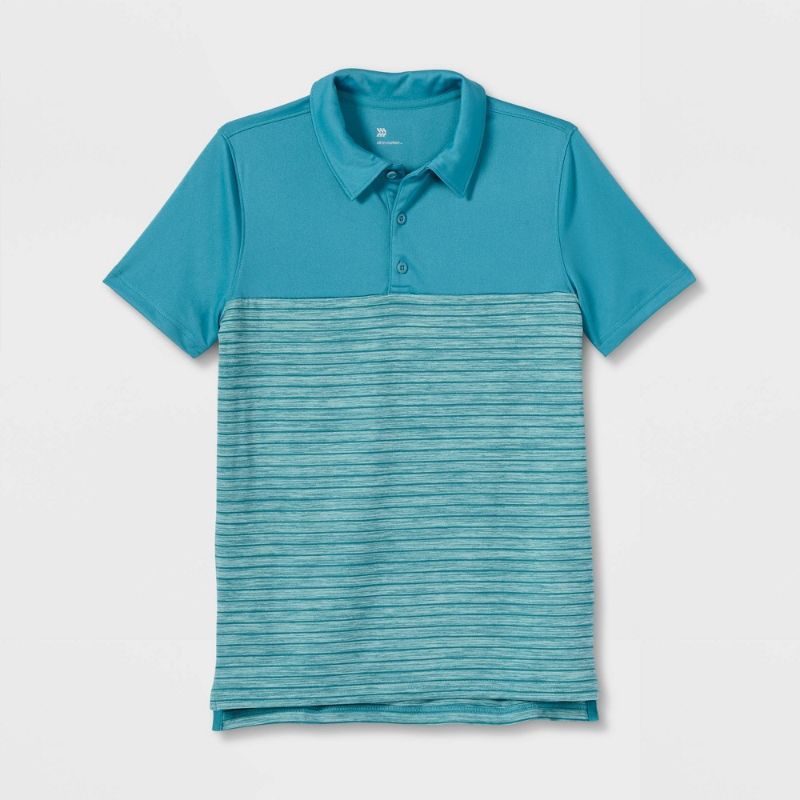Photo 1 of Boys' Striped Golf Polo Shirt - All in Motion™ XS 4/5
