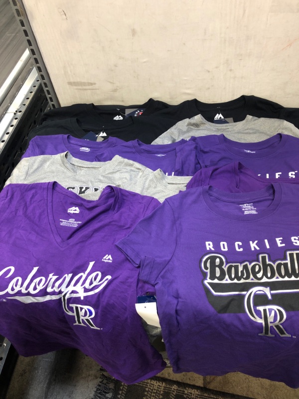 Photo 1 of colorado rockies t-shirts BUNDLE , VARIOUS SIZES , VARIOUS STYLES ,12  COUNT 