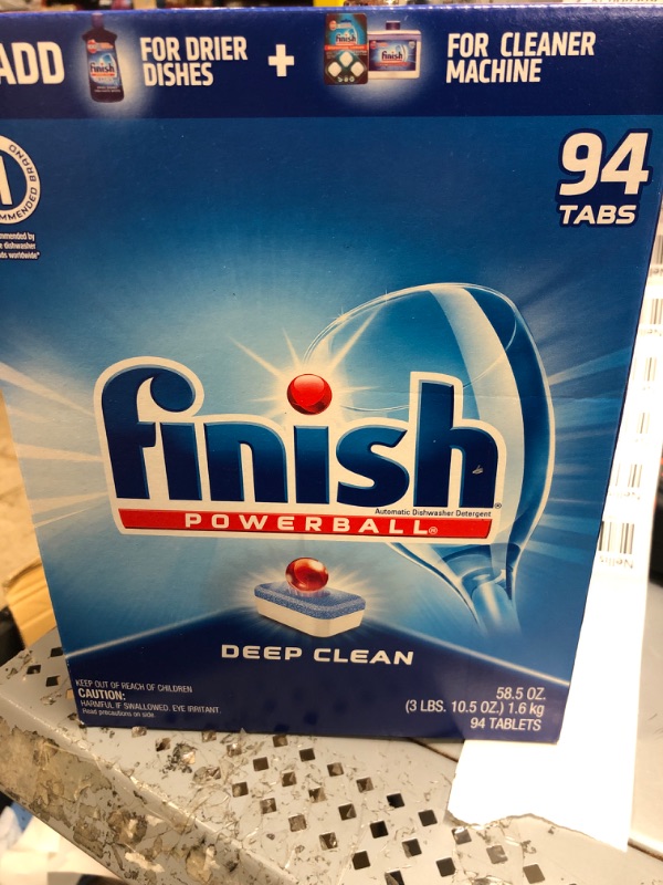 Photo 2 of Finish - All in 1 - Dishwasher Detergent - Powerball - Dishwashing Tablets - Dish Tabs - Fresh Scent, 94 Count (Pack of 1) - Packaging May Vary