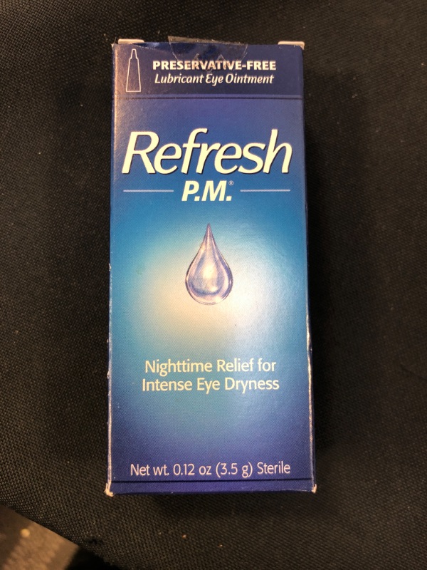 Photo 2 of Refresh P.M. Lubricant Eye Ointment, Nighttime Relief, Preservative-Free, 0.12 Oz Sterile, Packaging May Vary EXP APR 2025