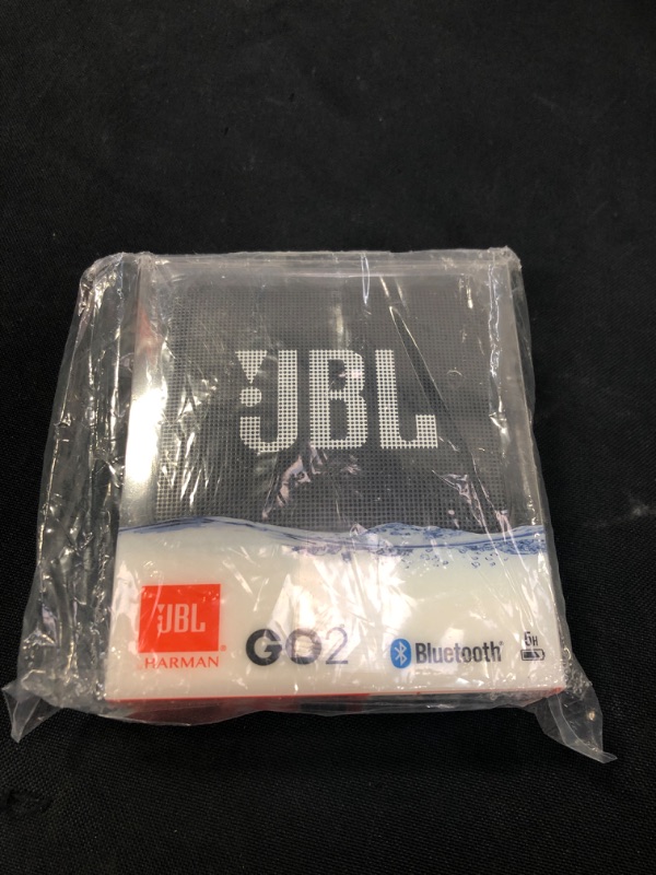 Photo 2 of JBL GO2 - Waterproof Ultra-Portable Bluetooth Speaker - Black & Go 3: Portable Speaker with Bluetooth, Builtin Battery, Waterproof and Dustproof Feature Blue JBLGO3BLUAM Black Speaker + Portable Speaker