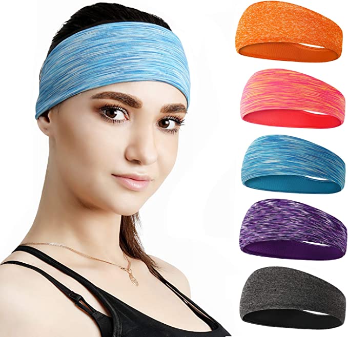 Photo 1 of DASUTA Workout Headbands for Women, Sport Hair Bands for Yoga, Running, Fitness, Women's Non Slip Sweatbands, Moisture Wicking Headscarf fits All Men and Women