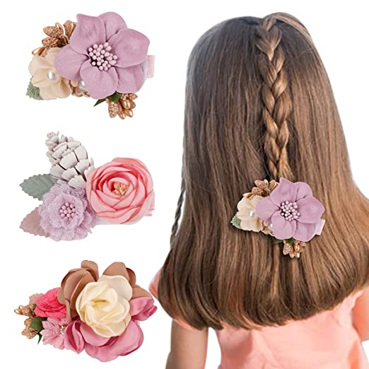 Photo 1 of Flower Hair Clip for Baby Girl,Lightweight Floral Hair Bow with Boutique Fully Lined Alligator Accessories for Toddler Teens Gifts (Flower Clips Colorful J)
2 PACKS