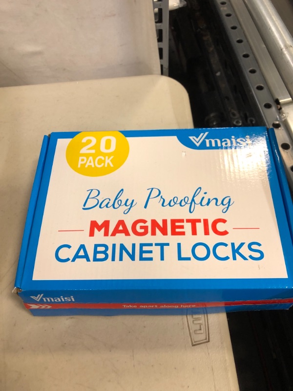 Photo 2 of 20 Pack Magnetic Cabinet Locks Baby Proofing - Vmaisi Children Proof Cupboard Drawers Latches - Adhesive Easy Installation
