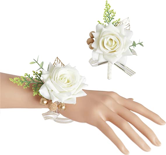 Photo 1 of Dayang 2Pcs Boutonniere and Wrist Corsage Artificial Rose Wedding Flowers Handmade Groom and Bride Flowers for Wedding Prom Party Suit Decoration
2 PACK 