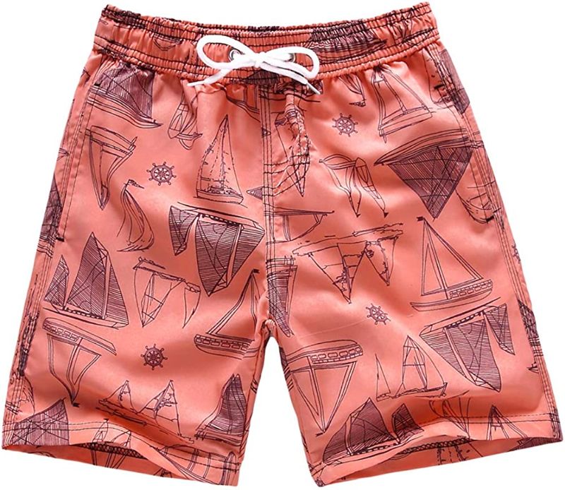 Photo 1 of Boys Swim Trunks, Quick Dry Beach Swim Shorts Little Boys Bathing Suit Swimsuit with Mesh Lining, 3-14 Years --- SIZE 3-4 YEARS OLD  --
