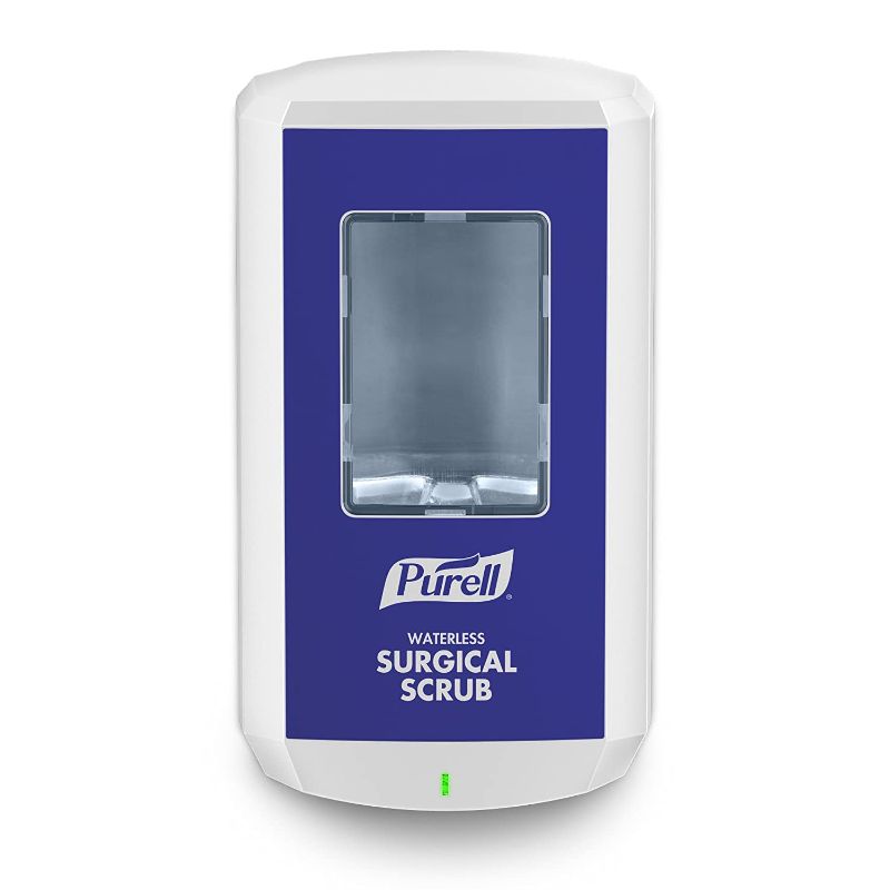 Photo 1 of PURELL CS8 Touch-Free Waterless Surgical Scrub Dispenser, White/Blue, for 1200 mL PURELL CS8 Healthcare Waterless Surgical Scrub Refills (Pack of 1) – 7810-01