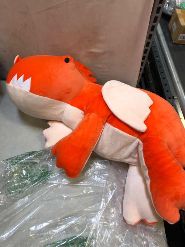 Photo 2 of 24in Dinosaur Weighted Stuffed Animals for Anxiety and Stress Relief - 3 LB Filling with Weighted Beads and PP Cotton – Real Weighted Dinosaur Plush with Adorable (Pterosaur) Pterosaur Large