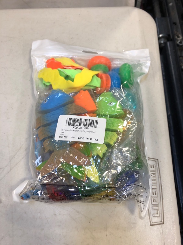 Photo 1 of 6 Pieces Kids Diving Toys Set Swimming Pool Plastic Gem Diving Toys Underwater Sinking Jewel Dive Toys