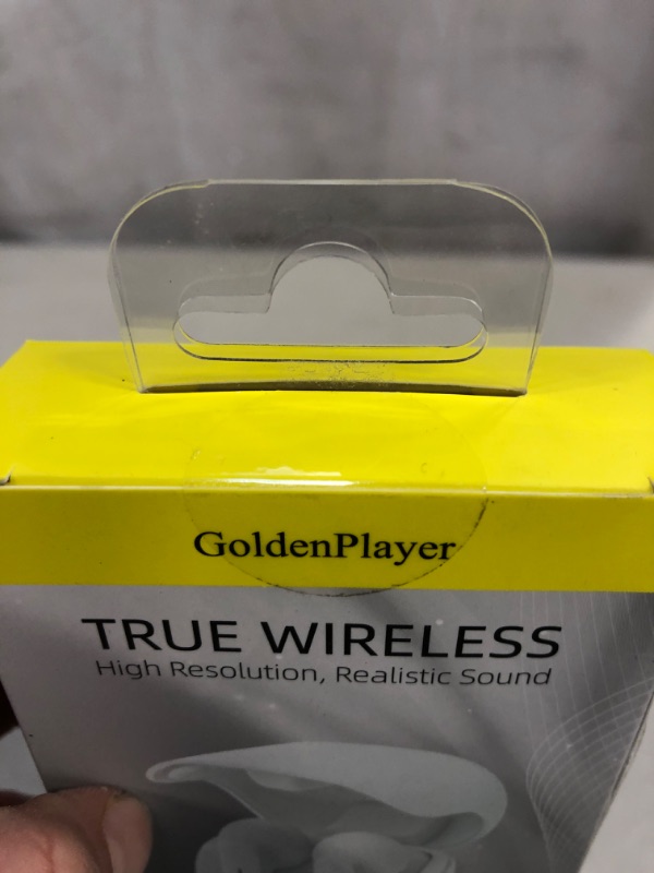 Photo 3 of GoldenPlayer True Wireless Earbuds, Bluetooth Headphones with Wireless Charging Case, Wireless in-Ear Headphones with Microphone, Touch Control, Stereo Sound Earphones for Sports White
factory sealed