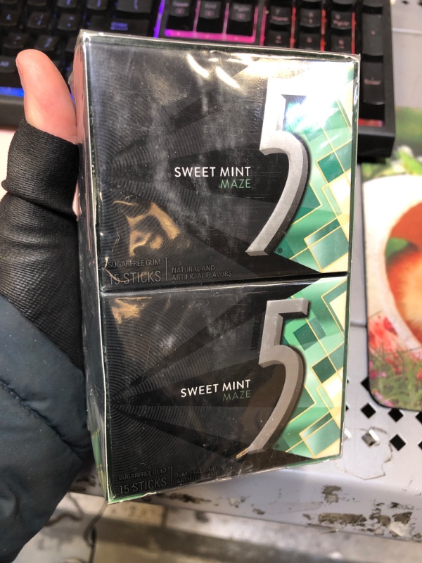 Photo 2 of 5 Gum Sweet Mint Sugarfree Gum, 15 Piece (10 Packs) Maze 03/01/2023