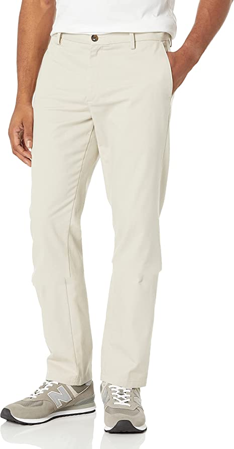 Photo 1 of Amazon Essentials Men's Slim-Fit Wrinkle-Resistant Flat-Front Chino Pant   34W 32 L