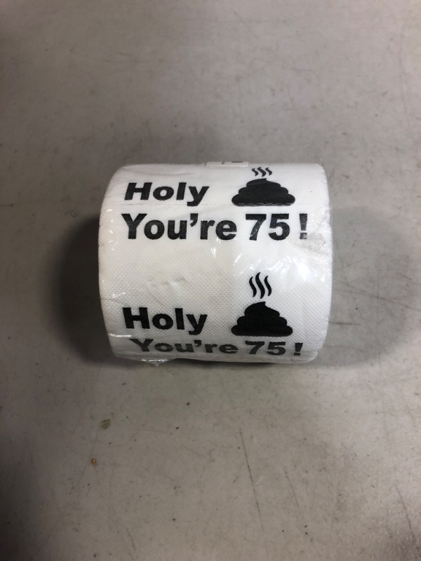 Photo 2 of 75th Birthday Decorations For Men Women - Toilet Paper 75 Birthday Gifts Funny Joke Present - Novelty Great Hilarious Gag Laugh Toilet Paper  -- FACTORY SEALED --
