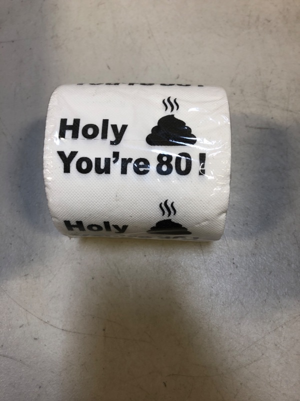 Photo 2 of 80th Birthday Decorations For Men Women - Toilet Paper 80 Birthday Gifts Funny Joke Present - Novelty Great Hilarious Gag Laugh Toilet Paper  -- FACTORY SEALED --
