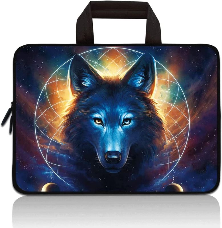 Photo 1 of 11 11.6 12 12.1 12.5 inch Laptop Carrying Bag Chromebook Case Notebook Ultrabook Bag Tablet Cover Neoprene Sleeve for Apple MacBook Air Samsung Google Acer HP DELL Lenovo Asus (Cool Wolf)
