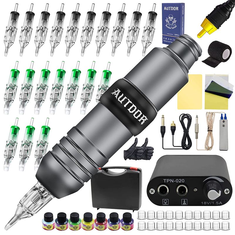 Photo 1 of Autdor Kit - 56Pcs Complete Machine Kit Professional Pen Kit Including Machine Pen Power Supply Accessories
