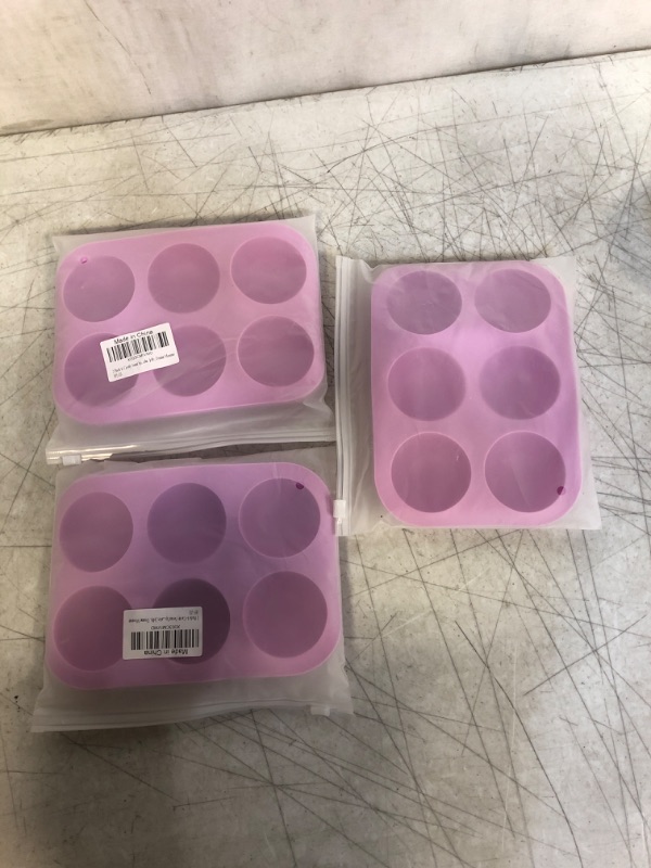 Photo 2 of 2 Pack 6-Cavity Semi Sphere Silicone Mold, Baking Mold for Making Hot Chocolate Bomb, Cake, Jelly, Dome Mousse ** 3 SETS 
