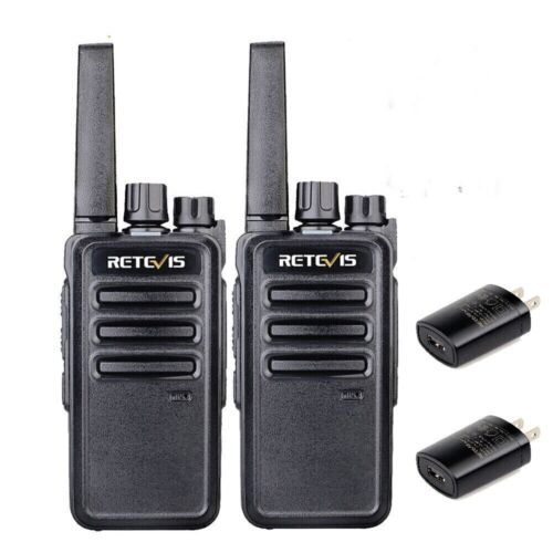 Photo 1 of Retevis RT68 Walkie Talkies with Earpiece,2 Way Radios Long Range,Heavy Duty Walkie Talkies for Adults,Rechargeable with USB Charger Base, for Restaurant School Manufacturing Healthcare (2 Pack) 