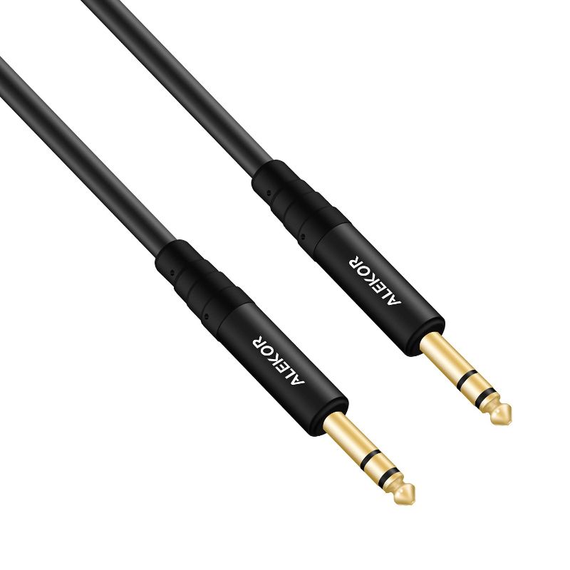 Photo 1 of ALEKOR 1/4 Inch TRS Cable, Double-Shielded Quarter Inch 1/4 TRS Stereo to 1/4 TRS Stereo Balanced Interconnect Audio Cable - 6 Foot