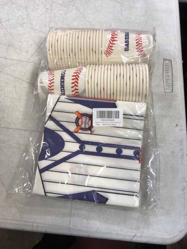 Photo 2 of Baseball Party Supplies, 40 Pack Baseball Paper Napkins and Cups, Baseball Party Cups, Baseball Party Napkins for Baseball Sports Birthday party Supplies(C)