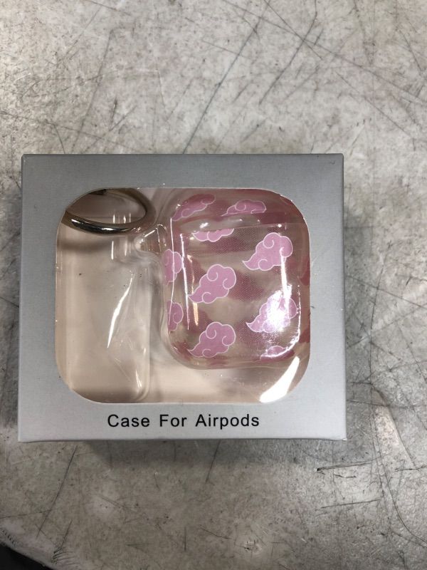 Photo 2 of Maxjoy AirPods Case for AirPod 2/1,Clear Funny Cool Kawaii Fashion Case with Keychain,AirPods 2/1 Cover Cases Skin Compatiable with AirPod 2&1 for Women Men Youth Pink