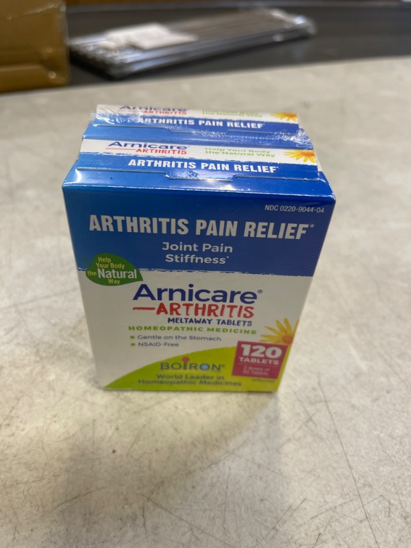 Photo 2 of Boiron Arnicare Arthritis Tablets for Arthritis Pain Relief, Joint Soreness, and Rheumatic Pain - 120 Tablets (2 Pack of 60) 
EXP 07/2026