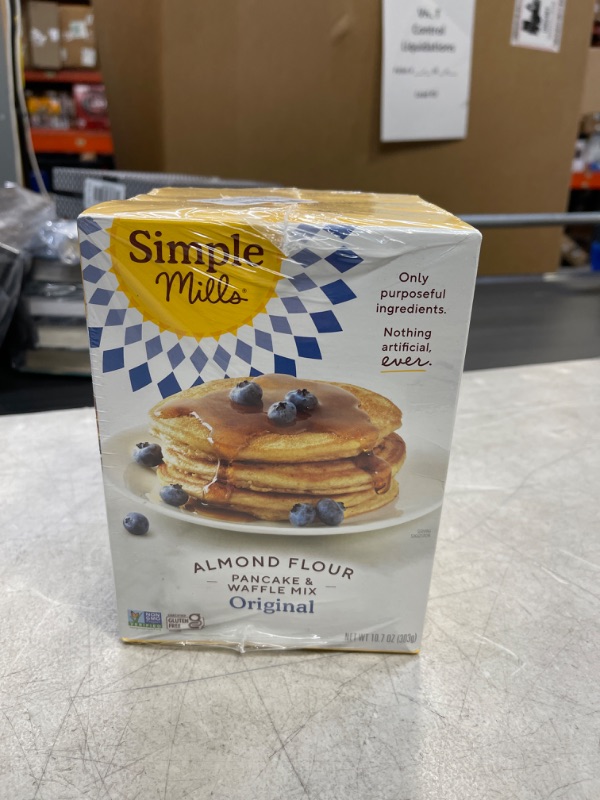 Photo 2 of Simple Mills Almond Flour Pancake & Waffle Mix, Original - Gluten Free, Plant Based, Paleo Friendly, Breakfast 10.7 Ounce (Pack of 3) Almond Flour Original 10.7 Ounce (Pack of 3)
EXP 01/13/2023