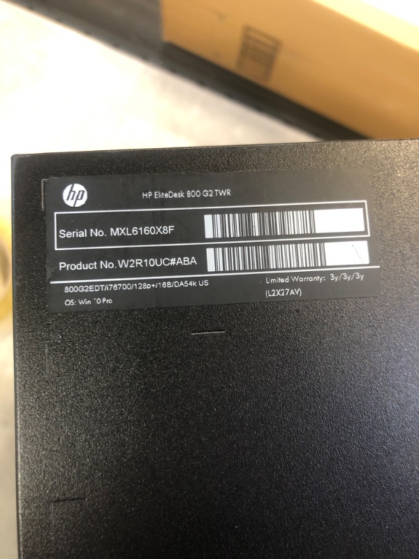 Photo 8 of HP EliteDesk 800 G2 Business Desktop, Intel Core i7 6700 3.4Ghz, 32GB DDR4 RAM, 1TB SSD Hard Drive, Windows 10 (Renewed) ** USED // MISSING PARTS UNKNOWN // UNABLE TO TEST // UNKNOWN BROKEN PCS 
 