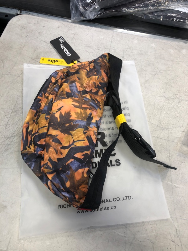 Photo 1 of Fanny Packs for Women Men, Soulelite fashionable waterproof Waist Pack Belt Bag with Adjustable Strap for Outdoors Traveling Casual Running Hiking Cycling (yellow leaf)
