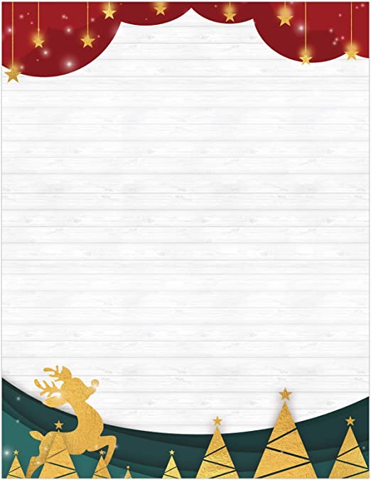 Photo 1 of Christmas Stationery Paper Printer Letter Paper Holiday Letterhead 80 Sheets (2 pack)