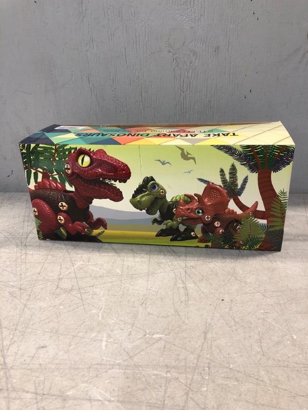 Photo 2 of 3 Pcs Take Apart Dinosaur Toys for 3 4 5 6 7 Year Old Boys Birthday Gifts with Dinosaur Eggs, Kids STEM Toys Dinosaur Toys for Kids 3-5 5-7 with Electric Drill