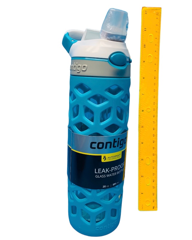 Photo 4 of 635052…contigo 20 oz. Leakproof glass sports bottle with autospout and carabiner 