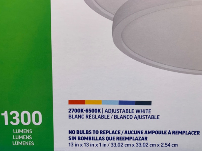 Photo 4 of 635387… 2 pack LED flushmount ceiling fixtures 13 x 13 x 1” adjustable white
