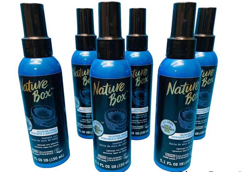 Photo 1 of 635591…6 bottles of nature box coconut oil moisture spray 5.1 oz each 
