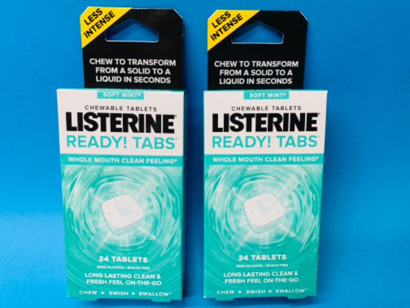 Photo 1 of 635707… 48 Listerine ready tabs chew, swish, and swallow 