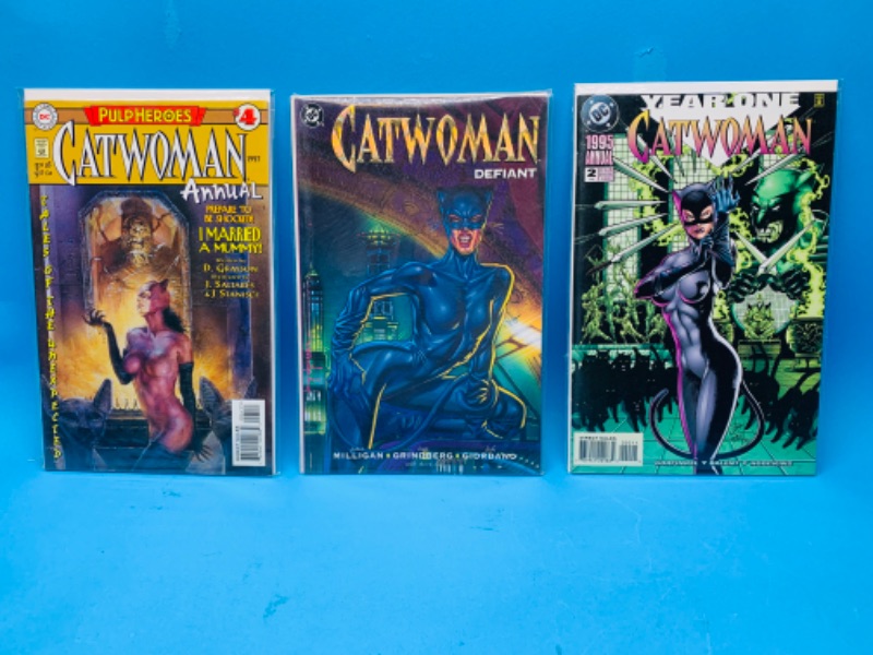 Photo 1 of 635824…3 cat woman comics In plastic sleeves 