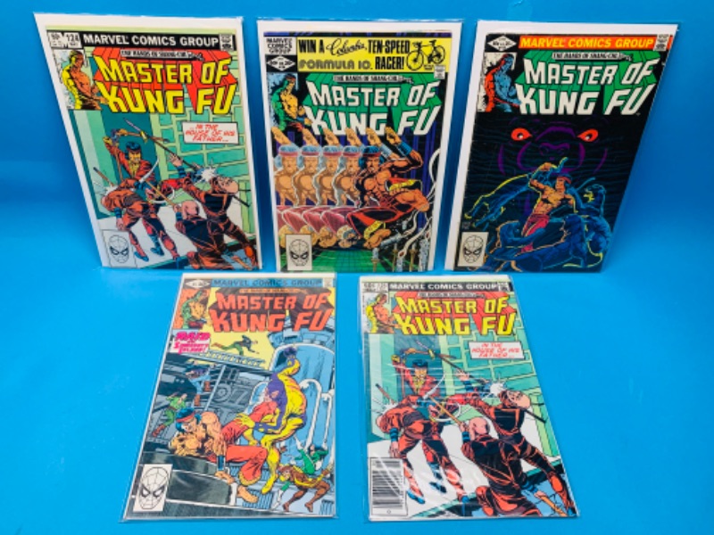 Photo 1 of 635825…5 vintage master of kung fu comics In plastic sleeves 