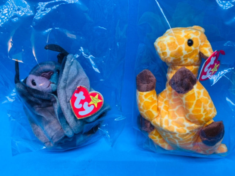 Photo 1 of 635886… 2 TY beanie babies in plastic bags 