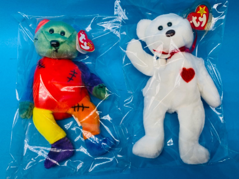 Photo 1 of 635888… 2 TY beanie babies in plastic bags 