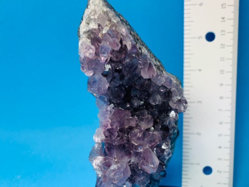 Photo 2 of 635896…6 inch tall amethyst crystal rock on stand