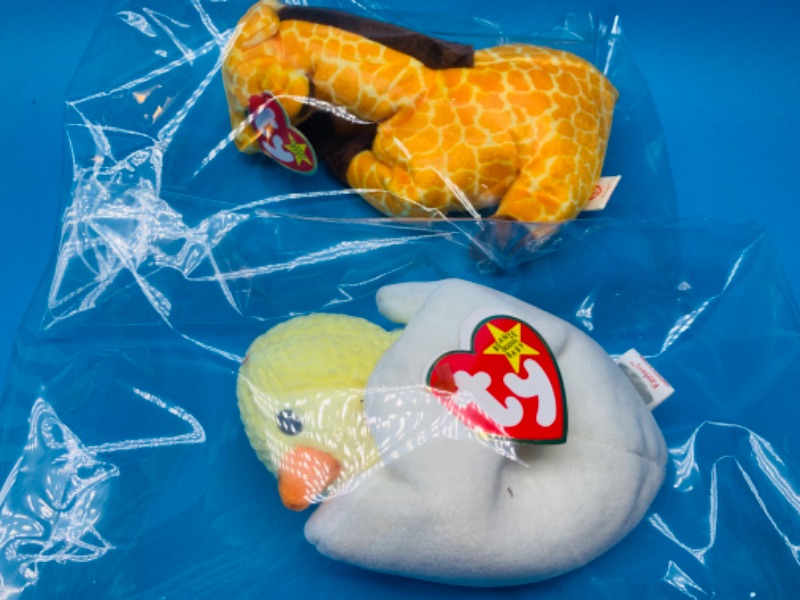 Photo 1 of 636012… 2 TY beanie babies in plastic bags 