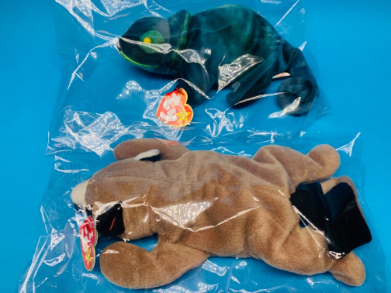 Photo 1 of 636013… 2 TY beanie babies in plastic bags 