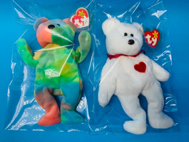 Photo 1 of 636018… 2 TY beanie babies in plastic bags 