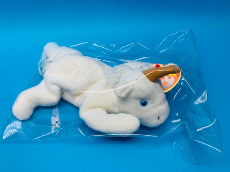 Photo 1 of 636020…TY unicorn beanie baby in plastic bag 